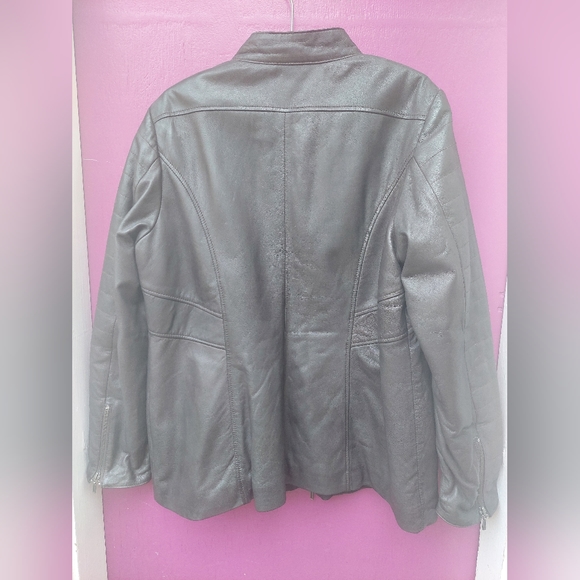 XXL Danier cool brown leather jacket, lined - Picture 2 of 6